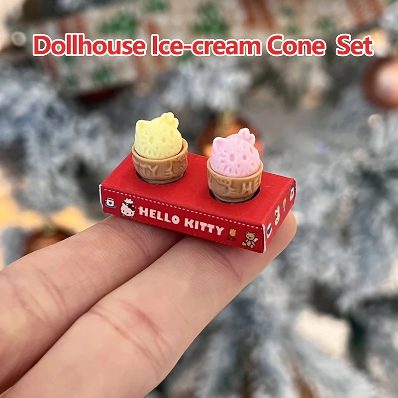 

Кукольный домик, миниатюрный KT, набор подносов для мороженого, модель кукольного домика, аксессуары для сцены, игрушки