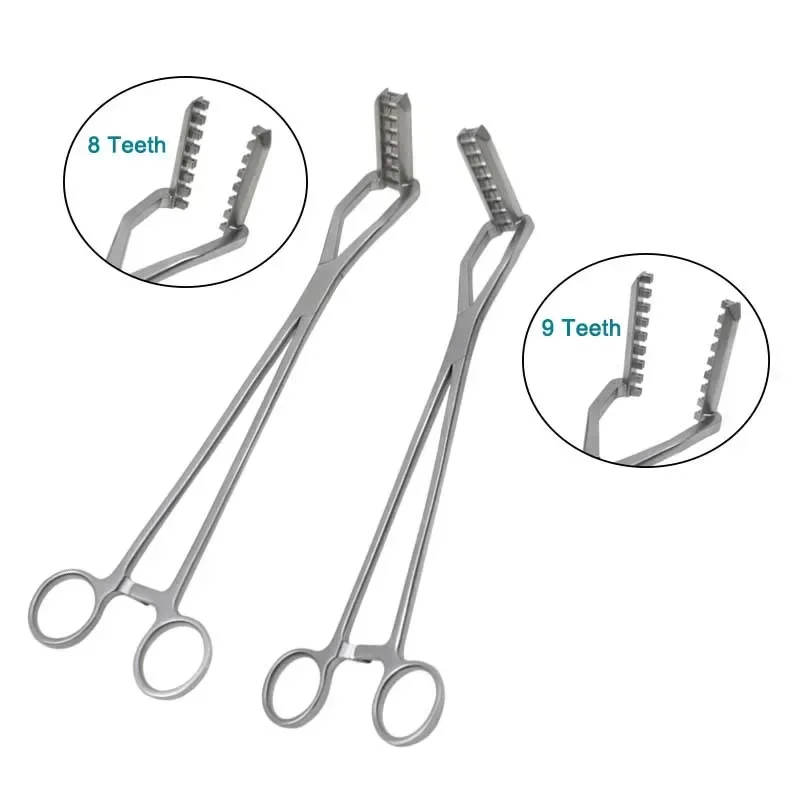 Stainless Steel Knot Sutures Forceps 8teeth 9teeth Orthopedics Veterinarys Instruments 1pc