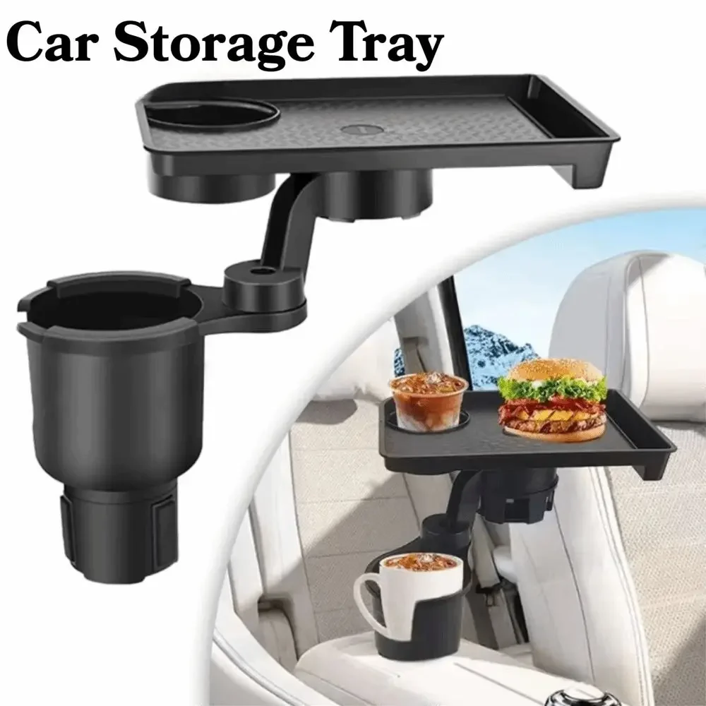 Automobile Multifunctional Folding Tray Bracket Folding Dining Table Drink Holder 360 Degree Rotating Disk Adjustable Base