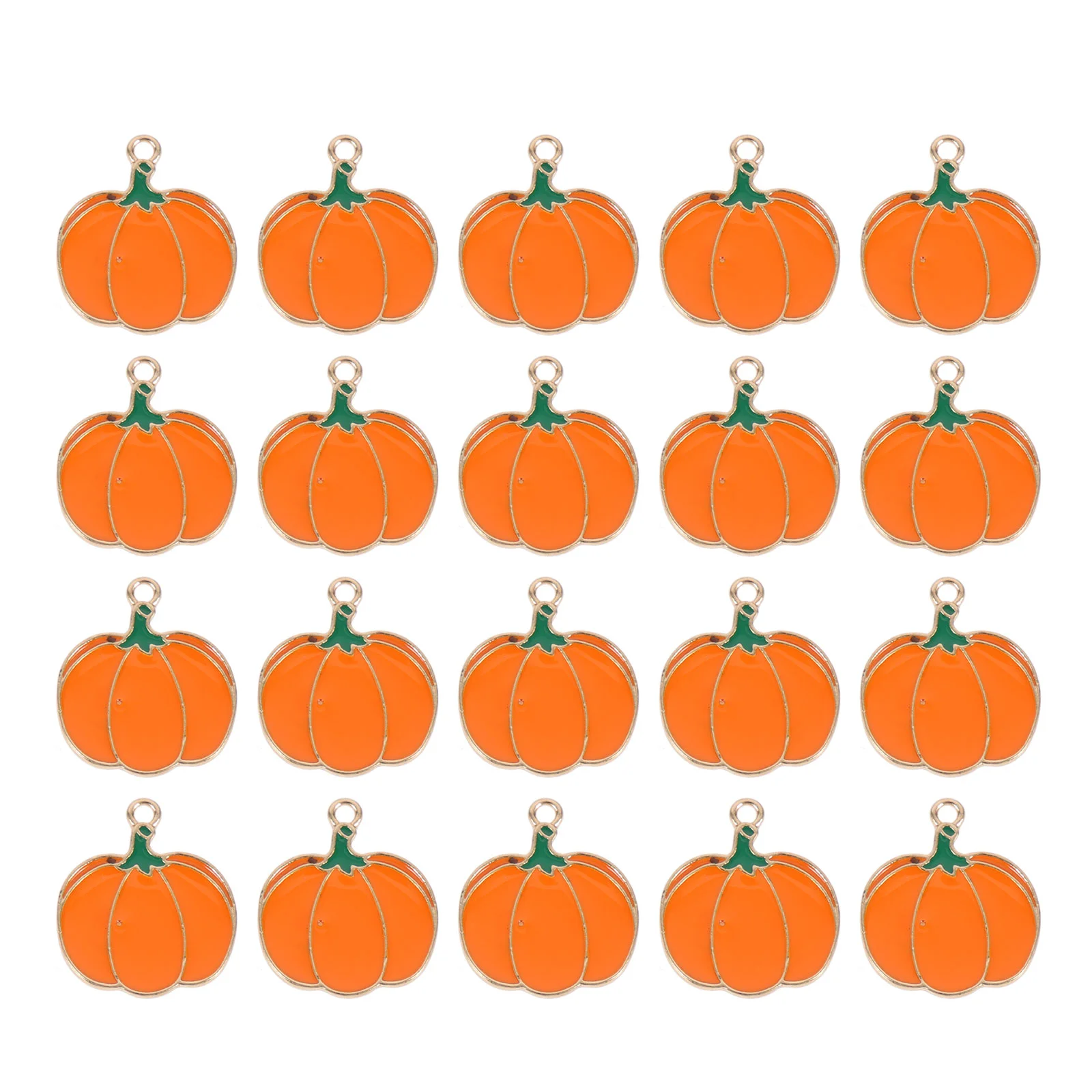 20 Pcs Pumpkin DIY Pendant Halloween Atmosphere Style Pendants Decorate Design Jewelry Accessory Earring Charms