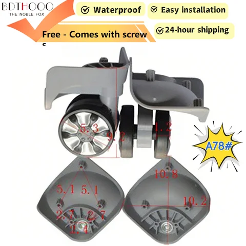 1 çift (2 adet)/A78 # Samsonite/American Tourister için Evrensel Bagaj Tekerleğinin Değiştirilmesi - 360° °   Sessiz Dönücü Tekerler |   %50 Disko