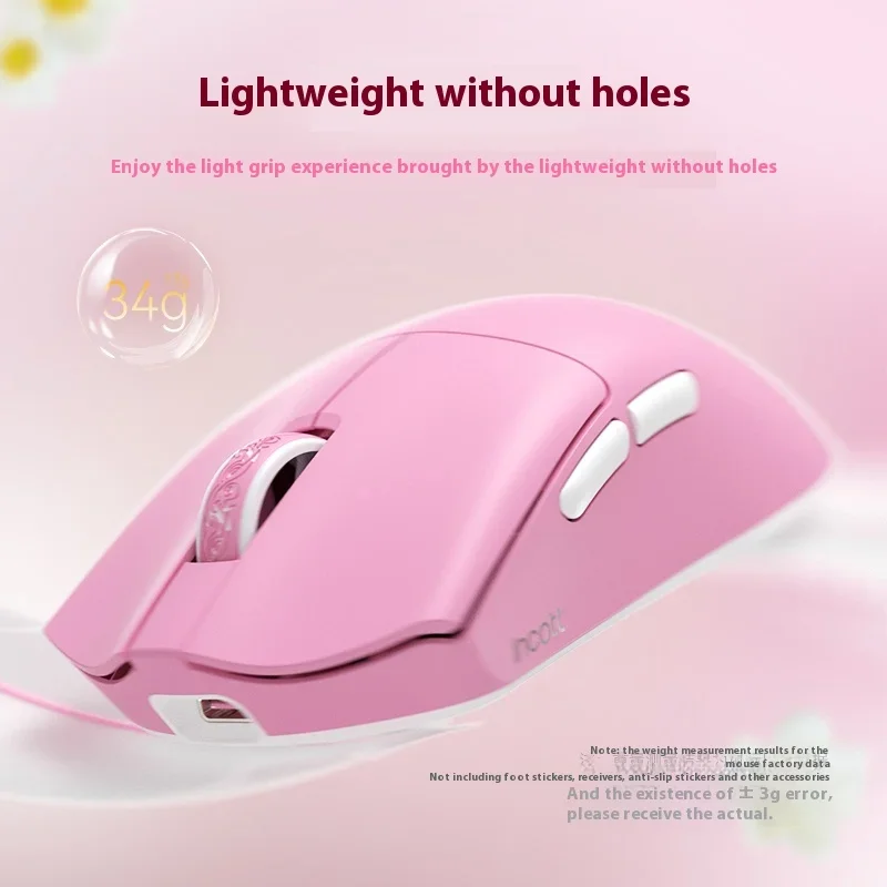 Incott 029 Mouse Tri Mode Mouse Wireless Paw3950 Paw3395 8000Hz Mouse da gioco leggeri a basso ritardo Accessori per PC per giocatori FPS