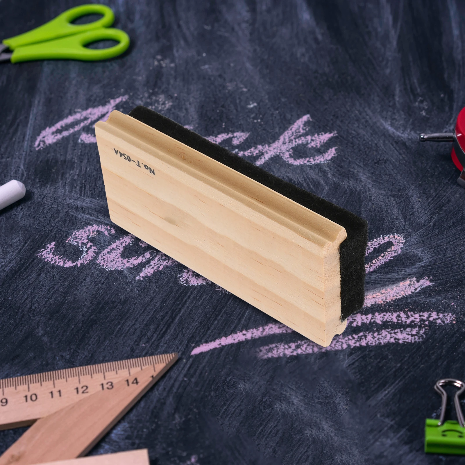 2 قطعة ممحاة السبورة الصوف ورأى مكتب خشبي الملحقات الطباشير علامة جافة بدون غبار بلا ضوضاء