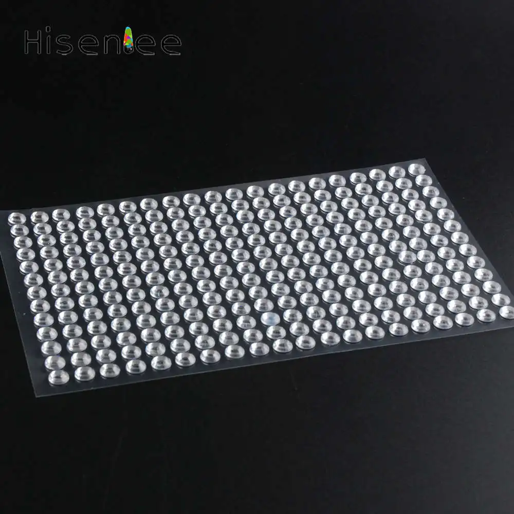 12 Colors 6mm 260 Pieces/Set Mobile/PC Art Deco Rhinestone Stickers Transparent Crystal Stone Nail Art Self Adhesive Paper