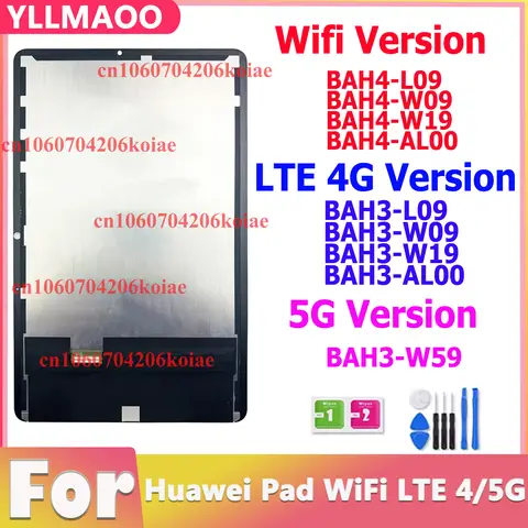 For Huawei MatePad 10.4'' BAH3 W59 bah3-L09/w09 bah3-AL00 BAH4-L09/W09 BAH4-W19/AL00 LCD Touch Screen Digitizer Assembly Replace