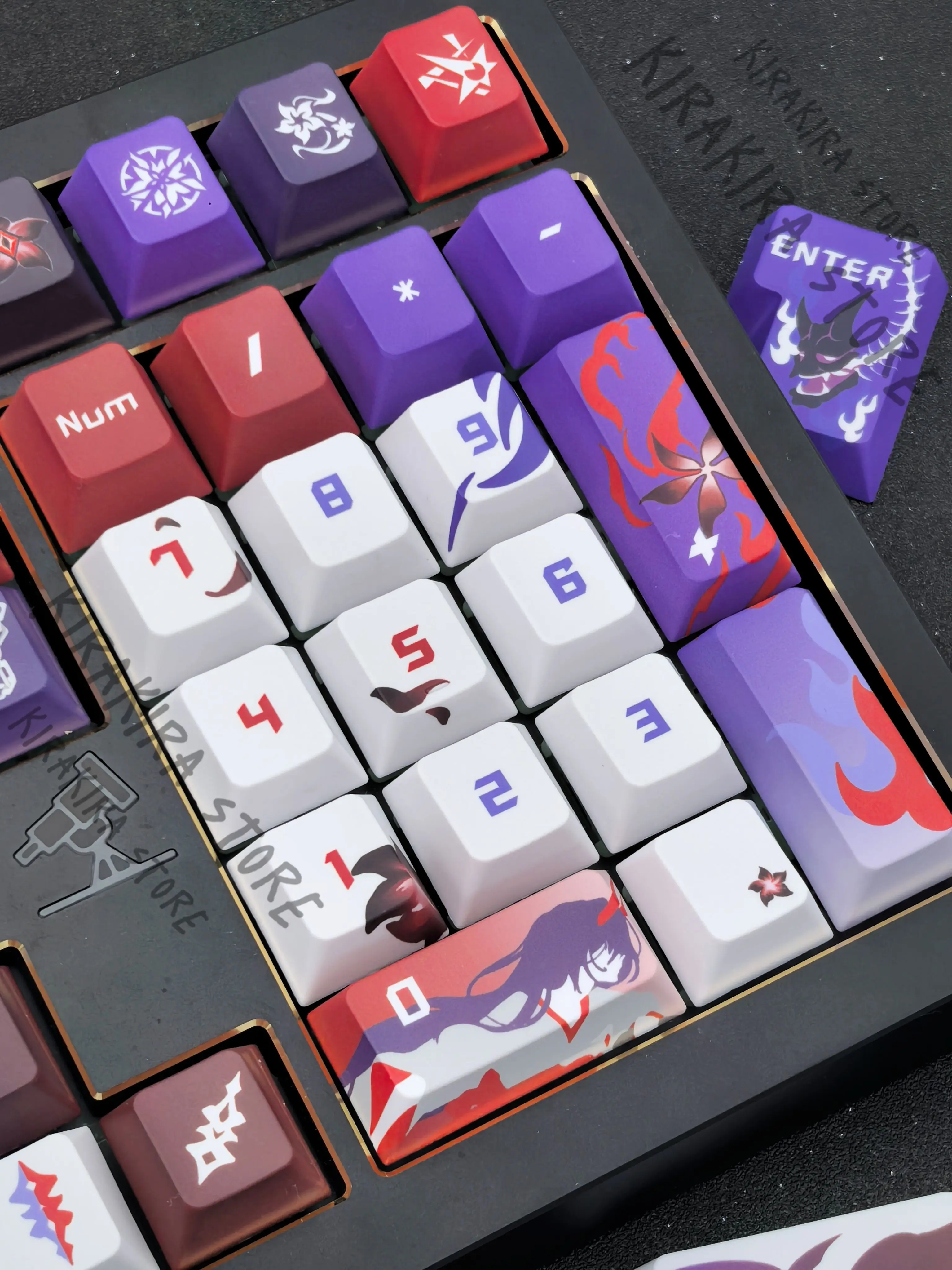 Raiden Bosenmori Mei Genshin Impact Acheron Mechanical Keyboard Cap Anime Original height key cap Keycaps Cosplay Decor