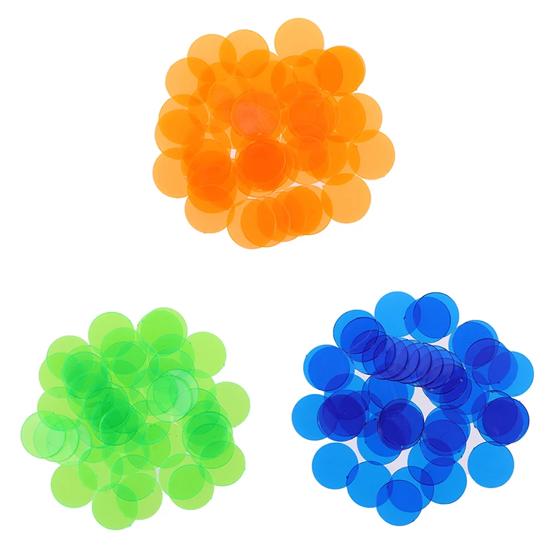50 Pçs/set Acessórios de Presente Criativo Chips de Plástico Marcadores de Bingo Token Diversão Família Clube Jogo Brinquedo