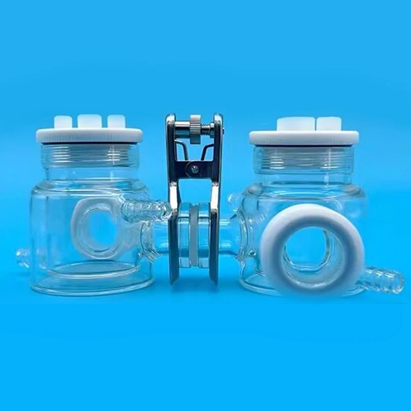 H-type temperature controlled double-sided photoelectrochemical cell with sandwiched quartz light window