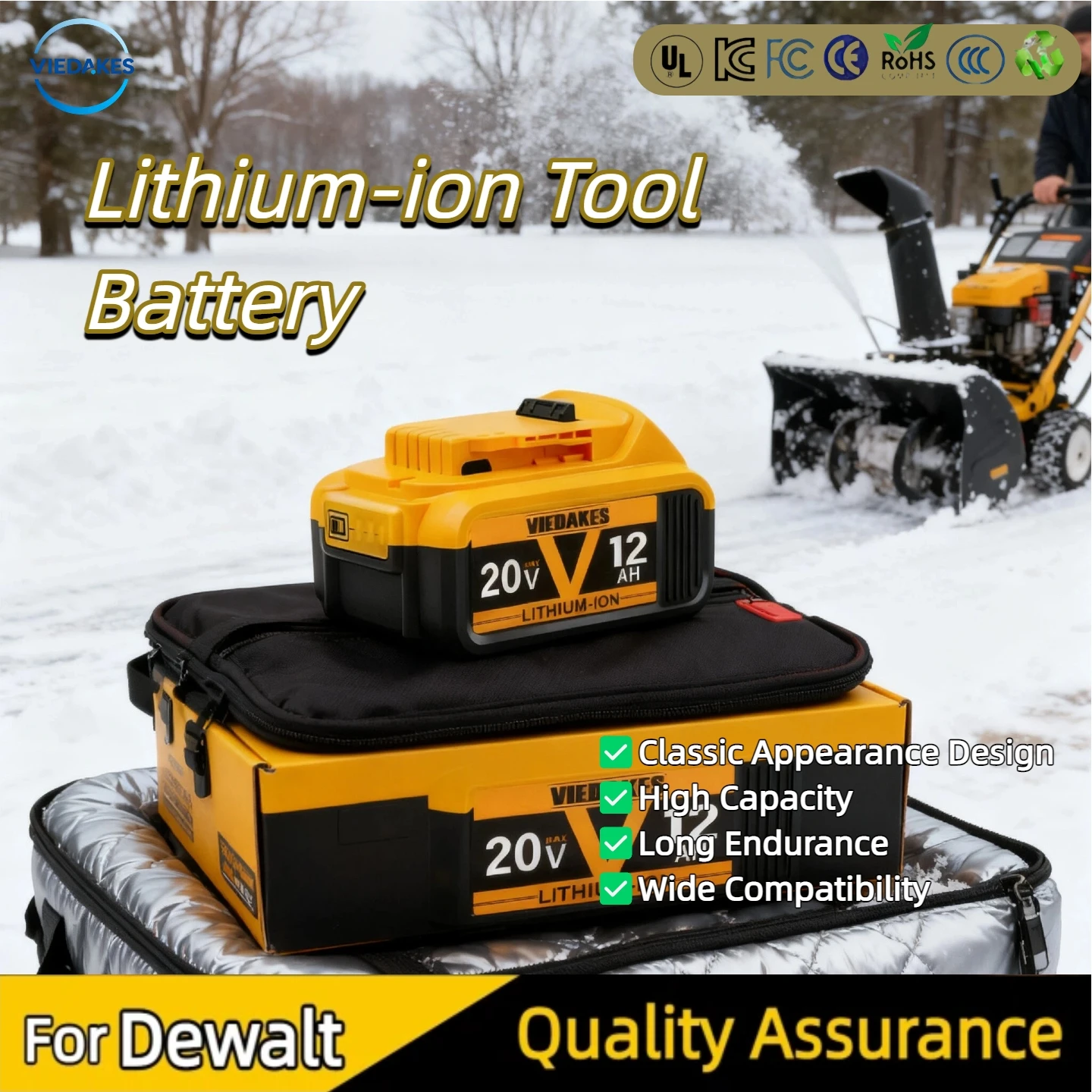 

Lithium-ion Tool Battery 18V 12Ah DCB203 DCB206 DCB205 DCB204 DCB200 Rechargeable with Charger Quality Assurance