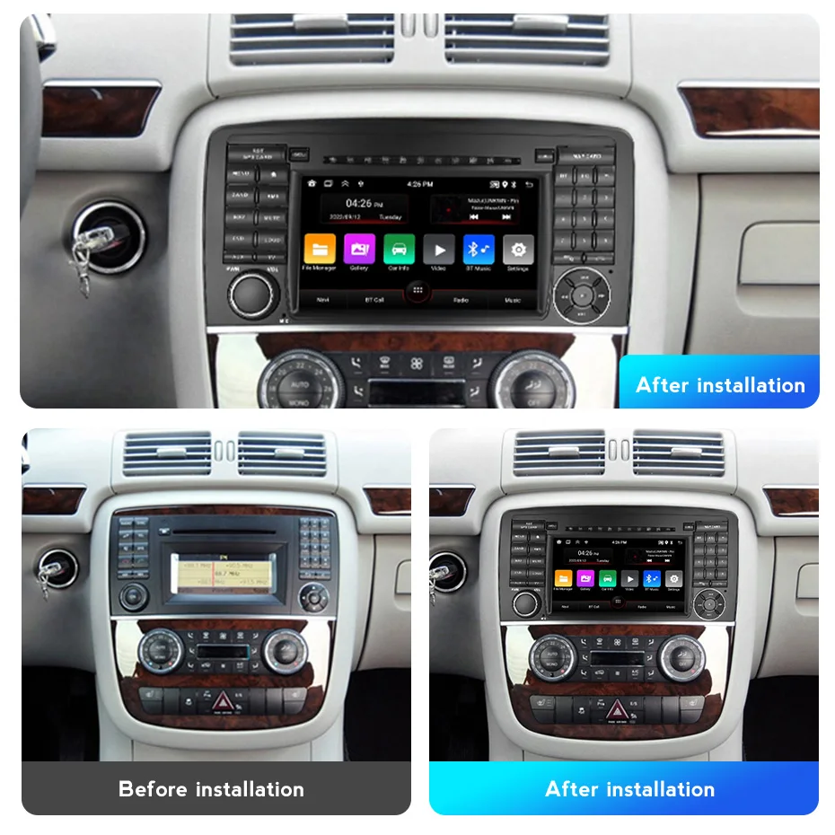 Adatto per Mercedes Benz classe R W251 R300 R350 R500 2006-2012 NO DVD Android 13 autoradio da 7 pollici carplay + lettore video automatico