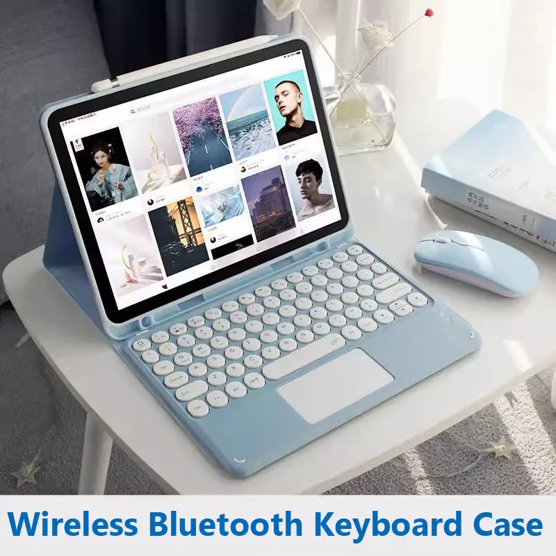 

Чехол с клавиатурой для Samsung Galaxy Tab S6 Lite 10,4 2024 A7 10,4 2022 A9 Plus A8 2020 S9 FE S8 S7 11 дюймов