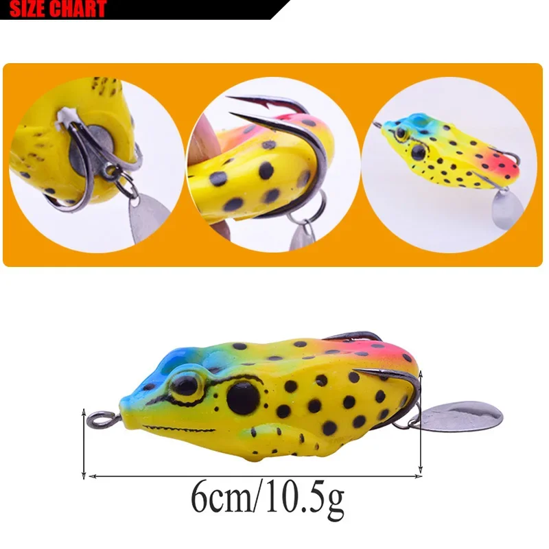 1 Pc Lifelike Soft Baits 8cm 10.5g Small Jump Frog Enticement Lures Silicone Bait for Crap Wobblers Crankbait Fishing Tackle