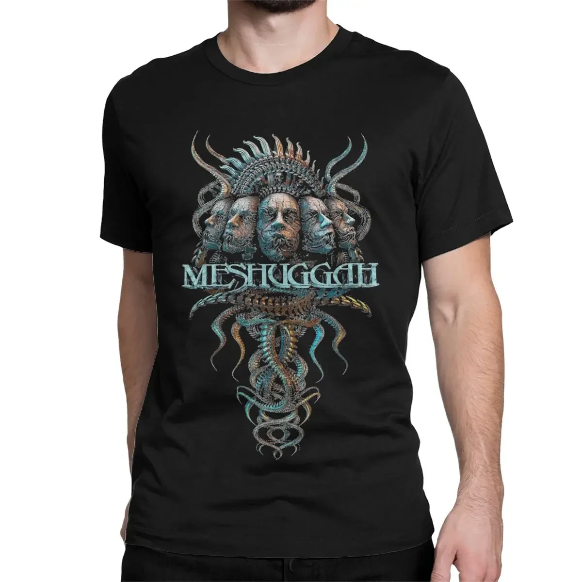 Meshuggah Tee Shirt S- 5XL Tops Novelty Future Breed Machine  Band Rock T-Shirt Men100% Cotton graphic harajuku oversized