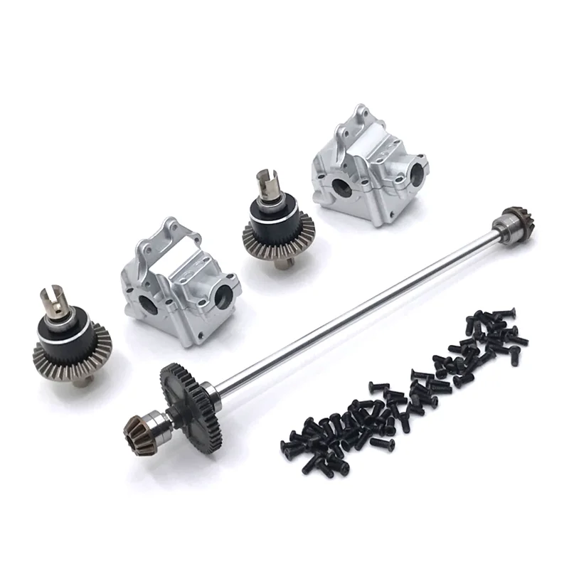 Upgrade Metal Center Drive Shaft Assembly Gearbox Differential Kit For WLtoys 1/14 144010 144001 144002 RC Car Parts