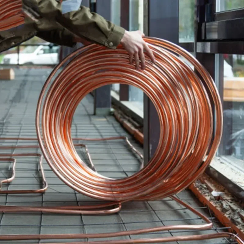 1Meters Soft Copper Tube Coil OD1.8/2/3/4/5/6/8/9/10mm  99.9%Pure Coppers Wire Pipe for Airs Conditioner Cooling