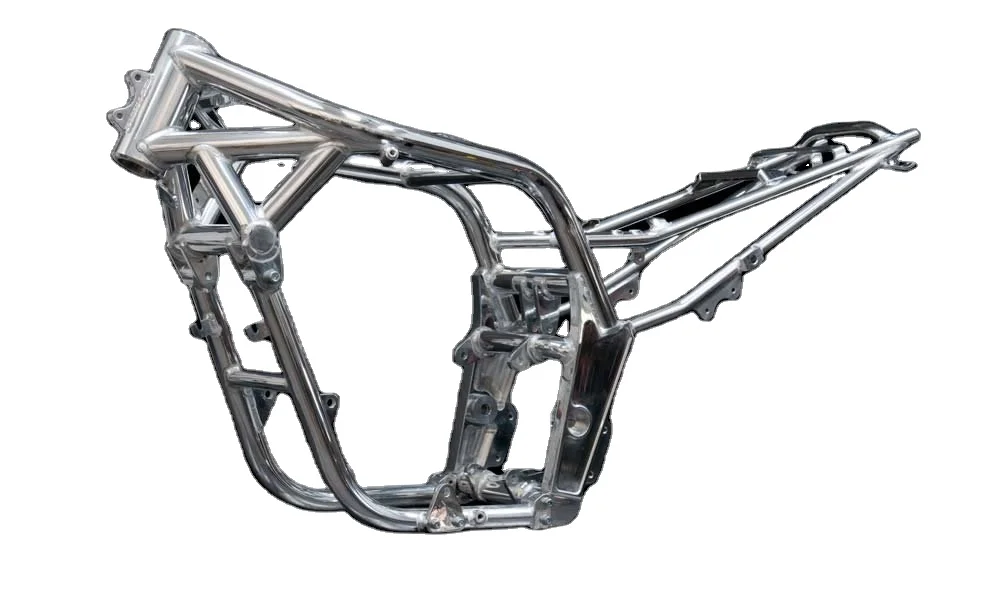 CNC Manufacturer HKAA Custom Motorcycle Custom Accessories Aluminum Body Metal High Quality Light Chopper Motorcycle Main Frame view 3