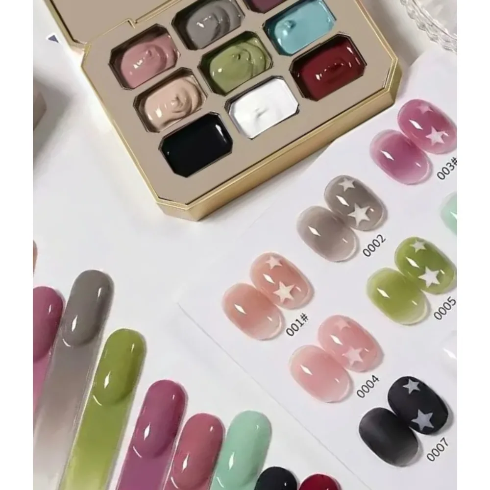 9-color solid gradient high-saturation blush nail polish, French manicure gel, suitable for nail technicians and beginners. image 4