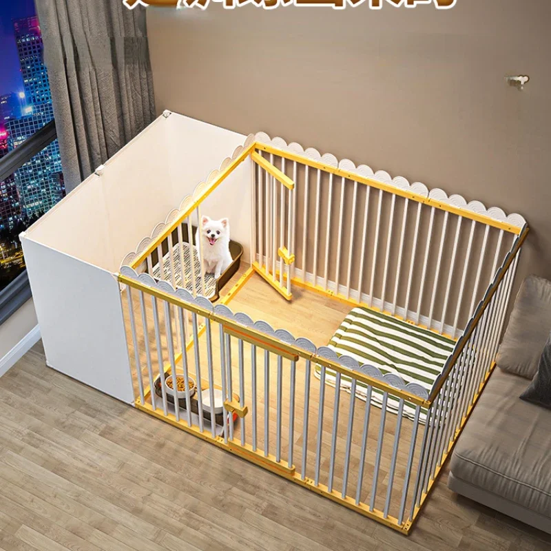 Pet fence dog fence small and medium-sized dogs indoor one room one hall than bear dog cage with toilet separation dog cage.