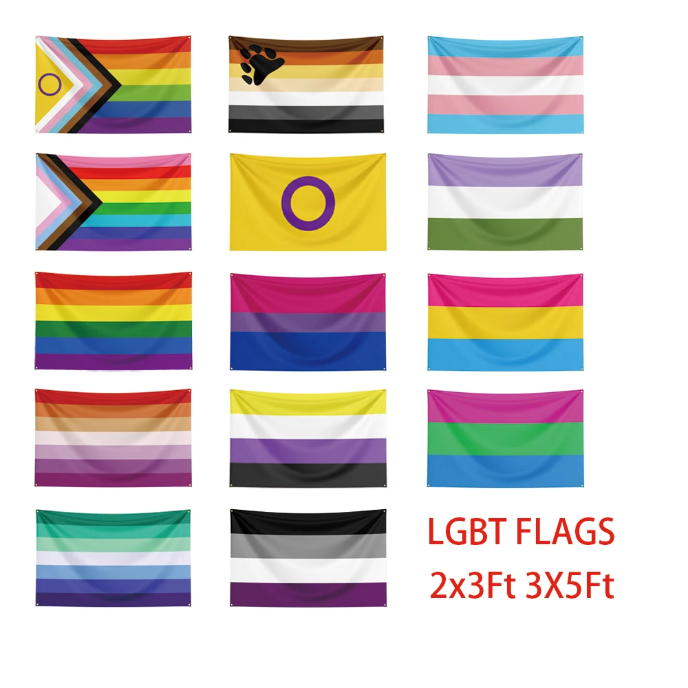 

90x150cm LGBT Flag Polyester Prlnted lgbt Banner For Decor11