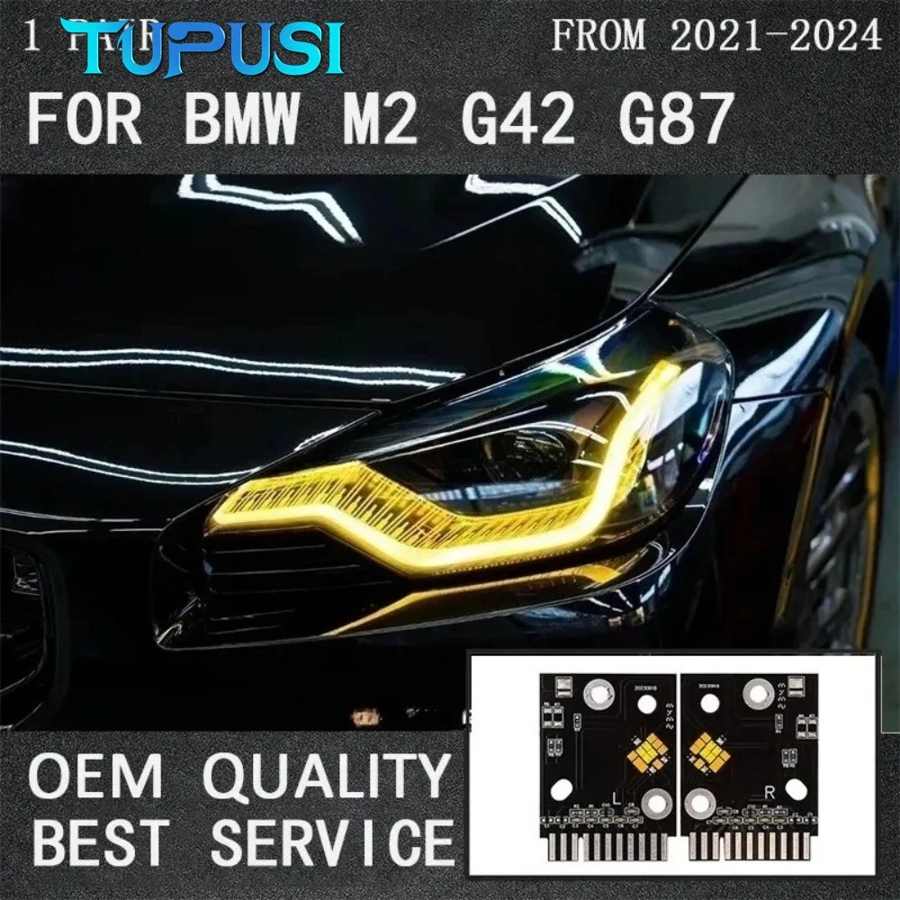 

YELLOW Angel Eye LED Boards DRL Adaptive LED Headlight DRL Daytime Running Light 12160020070 For BMW 2 series G42 M2 G87 M235i