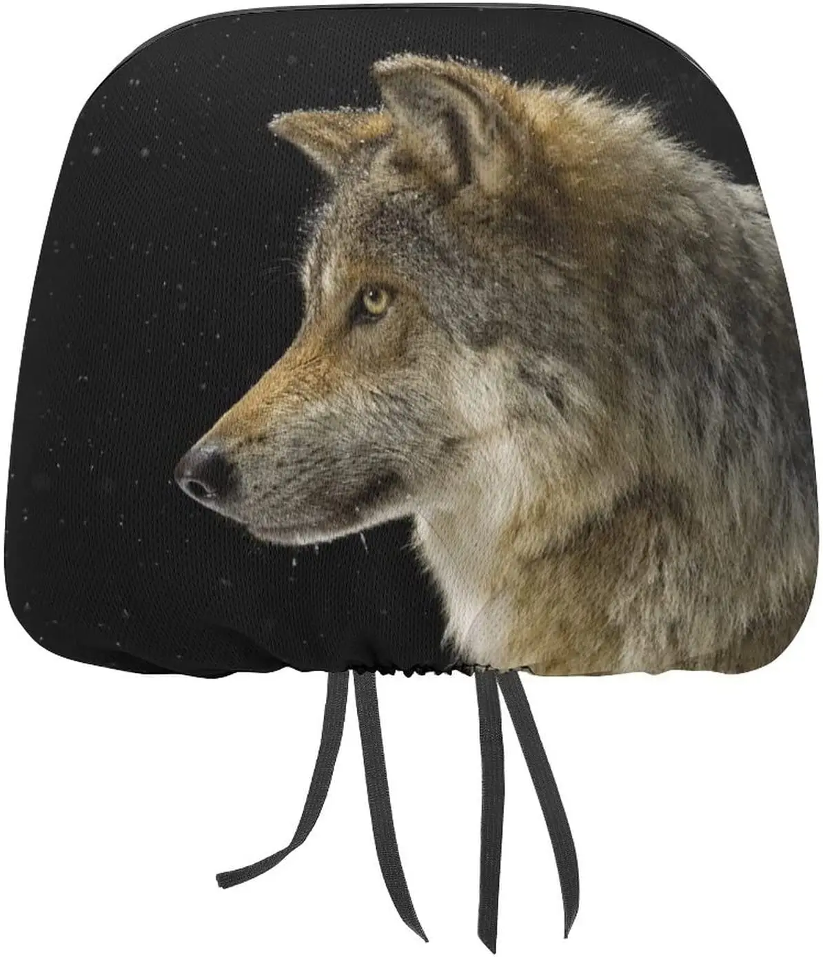 

Wolf Head Cover for Car Seat Headrest Protector Covers Funny Printed Interior Accessories Decorative