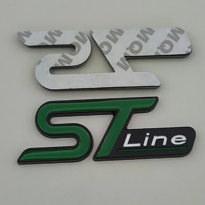 3D Metal Car Front Grille Rear Trunk Logo ST Line Emblem for Edge Puma Kuga Mondeo Fiesta Focus ST Line Badge Accessories