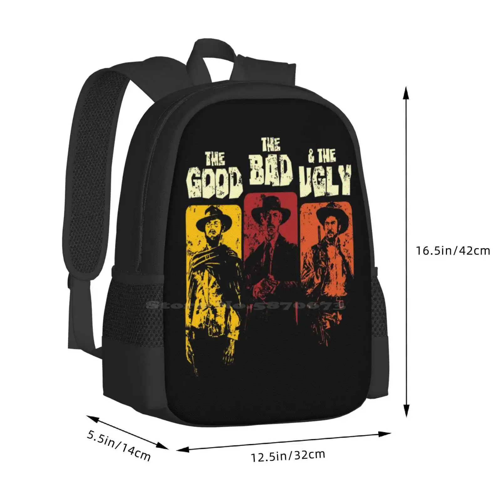 The Good , The Bad And The Ugly Bag mochila para hombres, mujeres, niñas, adolescentes, Dustbrain Design, The Good , The Bad And The Ugly