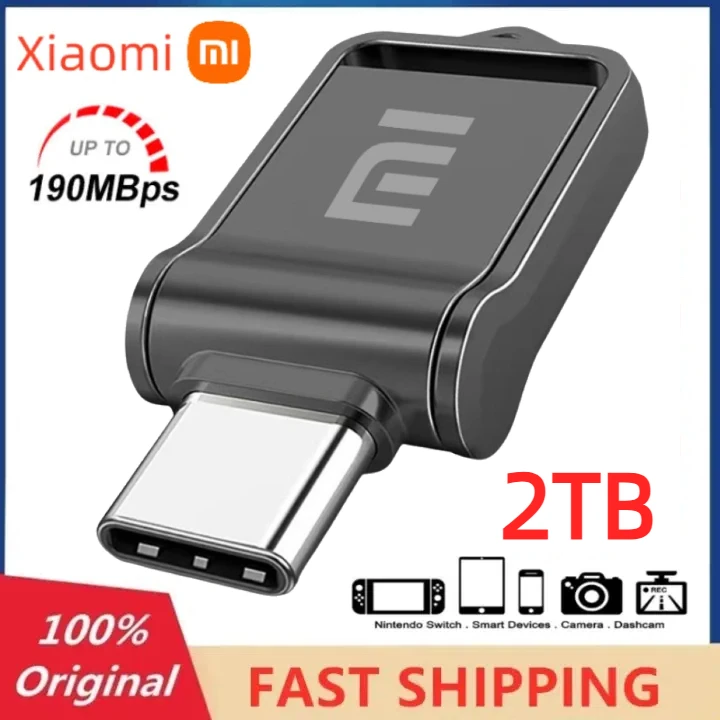 Xiaomi 2TB Pen Drive High Speed Flash Memory Metal Pendrive 1TB Flash Drive 512GB USB 3.1 Memory Storage Device U Disk For PC