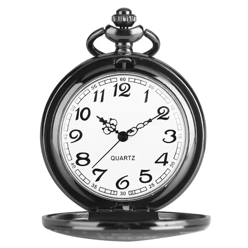 Creative To My Son Series Men Boy Quartz Analog Display Pocket Watch Pendant Chain Fob Watches Arabic Number Display Clock