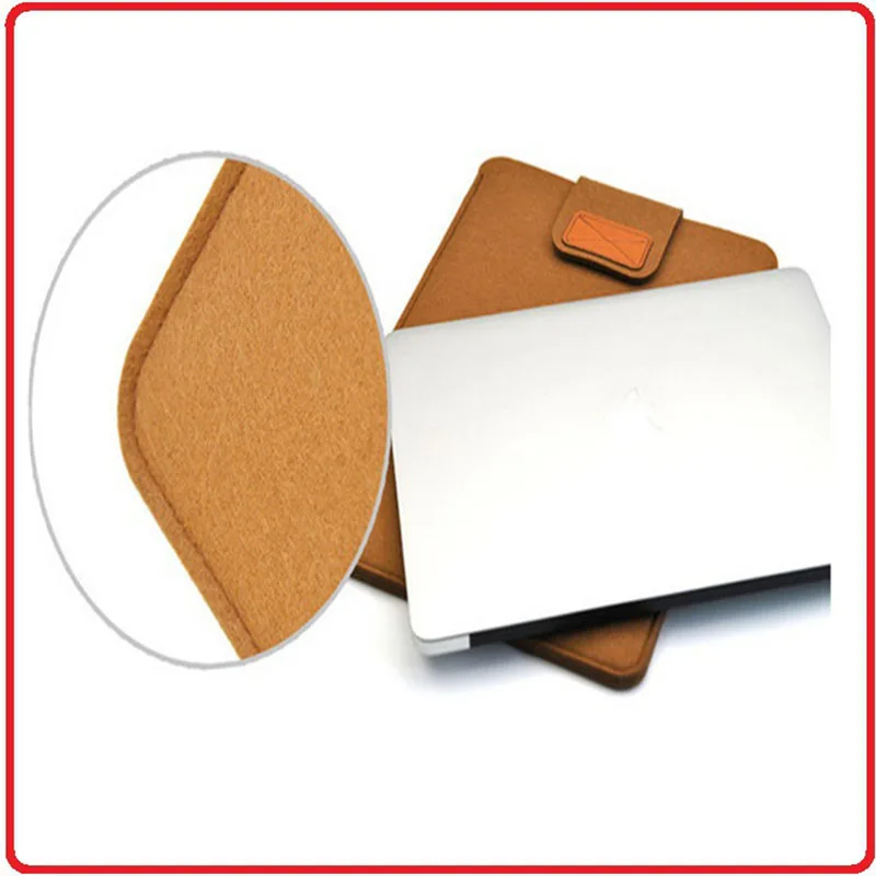 iPad Tablet Tasche Filz Polyester Abdeckung 11/12/13/15 Zoll Einfarbig Tablet Taschen Neue Mode Klett Filz Tasche