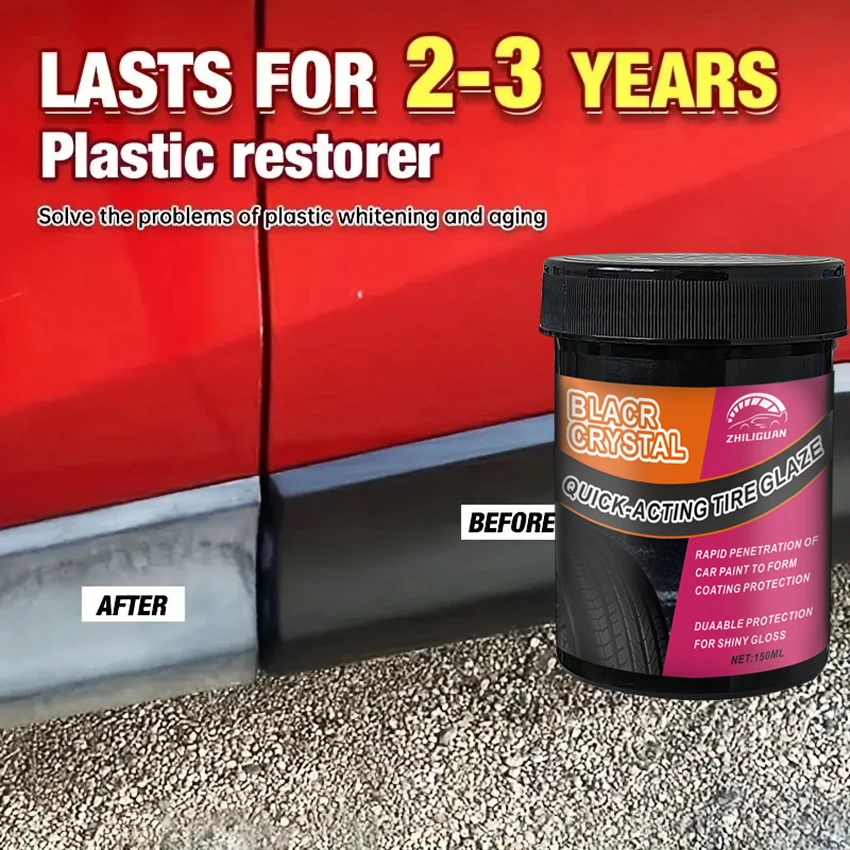 Tire Shine & Protection Wax - Durable Tire Shine Enhancer for Enhanced Blackness, Anti-Aging Formula, Fit for All Vehicles