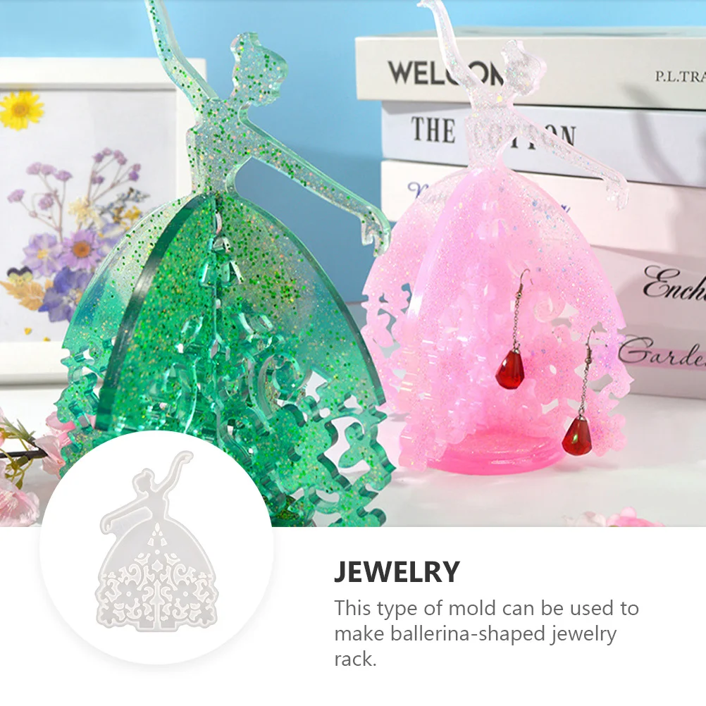 

1Set Jewelry Frame Mold Ballet Girl Stand Special Design DIY Silicone Mold for Ballerina Jewelry Rack Casting Tool Craft Project