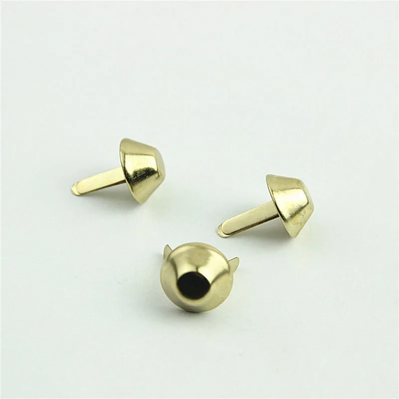 500Pcs 15mm Metal Feet Buckle Caps Studs Two-Legged Fasteners Colored Bottom Nail for Bags Shoes DIY Hardware Accessories