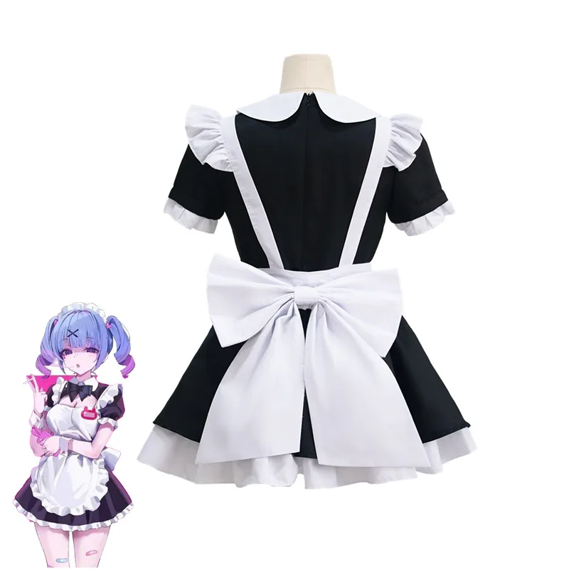Rabbit Hole Mikuu Sexy Maid Dress With Colorful Hair As Song'lyrical "Love,bluh bluh bluh..." Cosplay Costume Anime Full Set2025