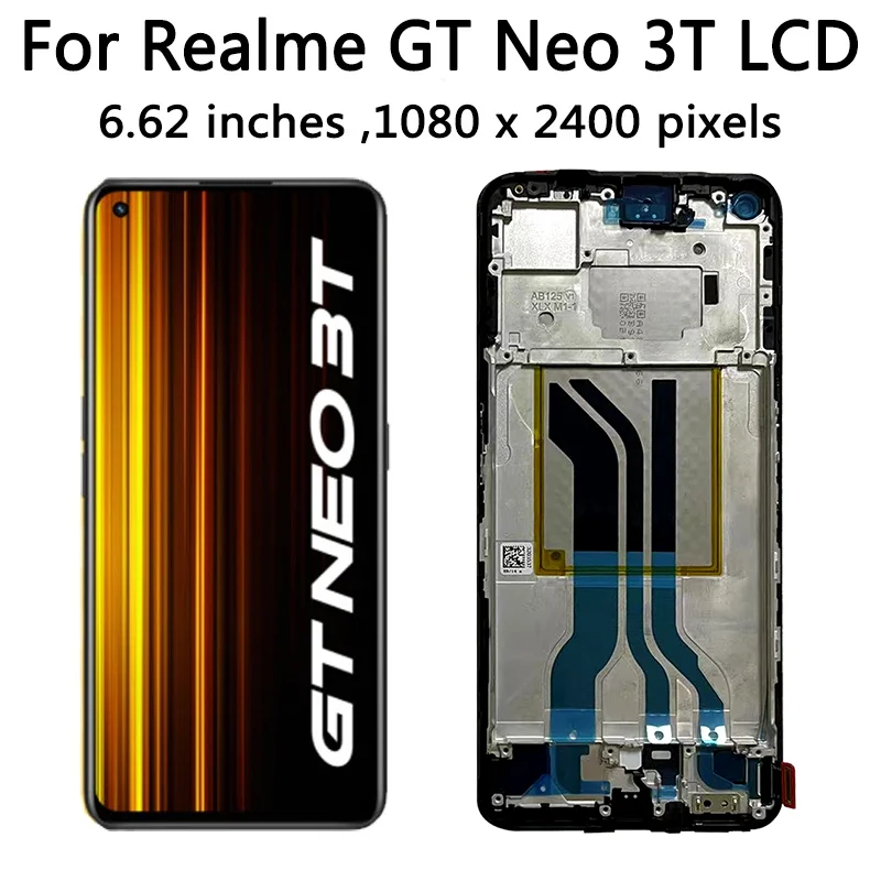 Imagem -03 - Oppo-original Lcd Display Touch Screen Digitizer Oppo Realme gt Neo 3t 662 Rmx3372 Rmx3371