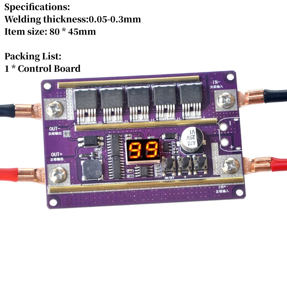 Saldatrice a punti 12V per batteria al litio 18650 kit fai da te saldatrice a punti digitale regolabile potenza PCB Circuit Board foglio di nichel