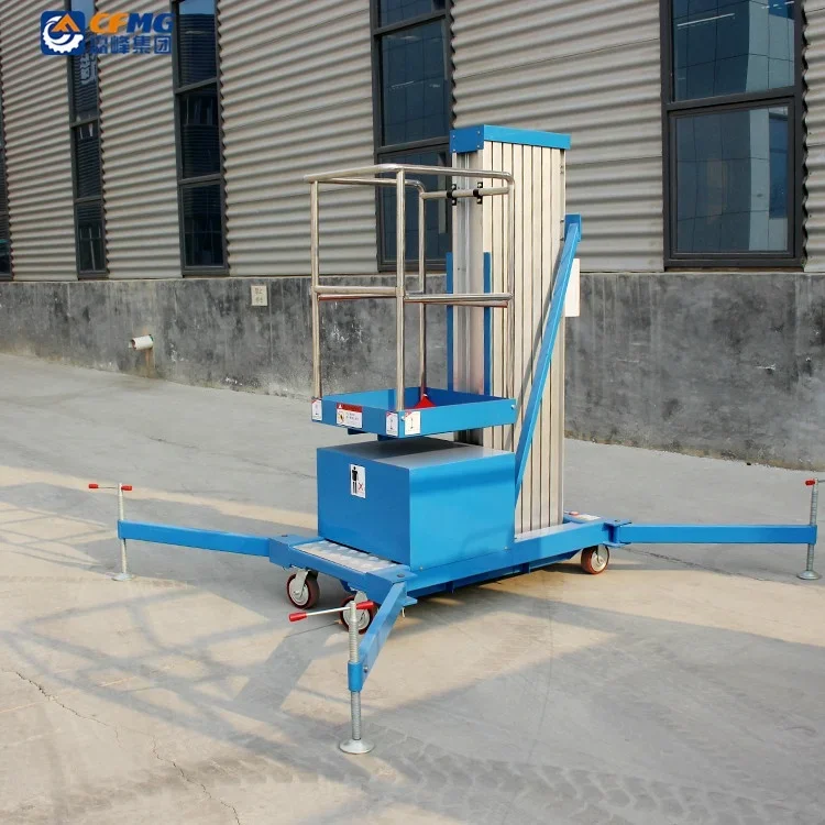 4m-14m Light-weight Self-propelled Electric Aluminum Platform Elevator Single Double Mast Lift For Sale