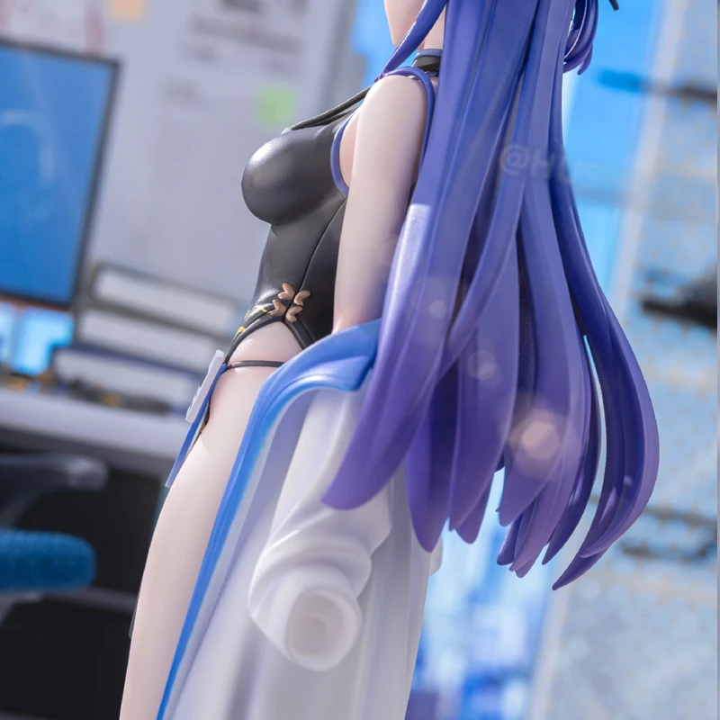 (متوفر) (W_5341) 23 سم Hayase Yuuka Qipao ver. الأزرق الأرشيف غير مصبوغ المفكك GK أنيمي الشكل الأبيض الراتنج أطقم منمذجة #4