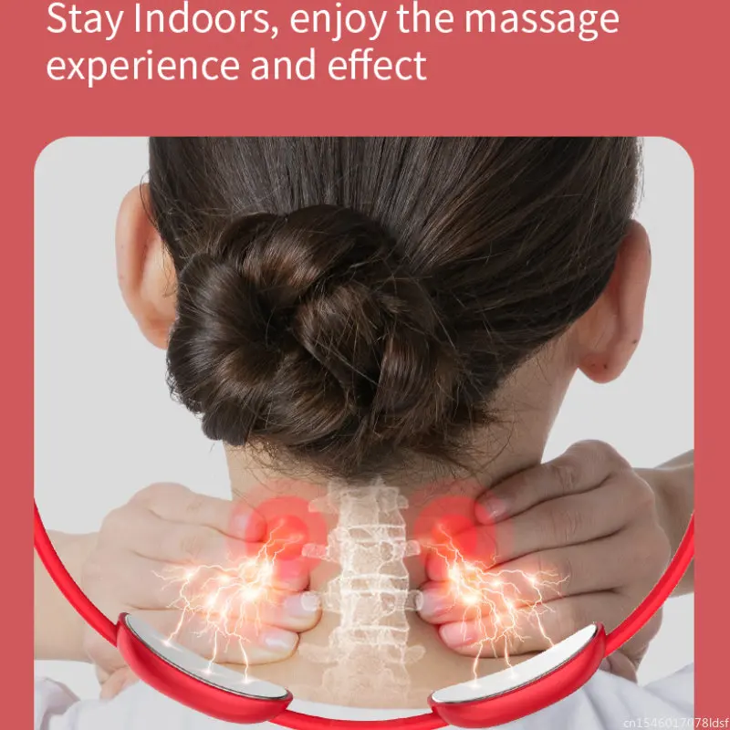 Youpin คอนวดปวด Relief Protector แขวนปากมดลูกกระดูกสันหลังแบบพกพา Mini Pulse ไหล่ปากมดลูกนวดประคบร้อน