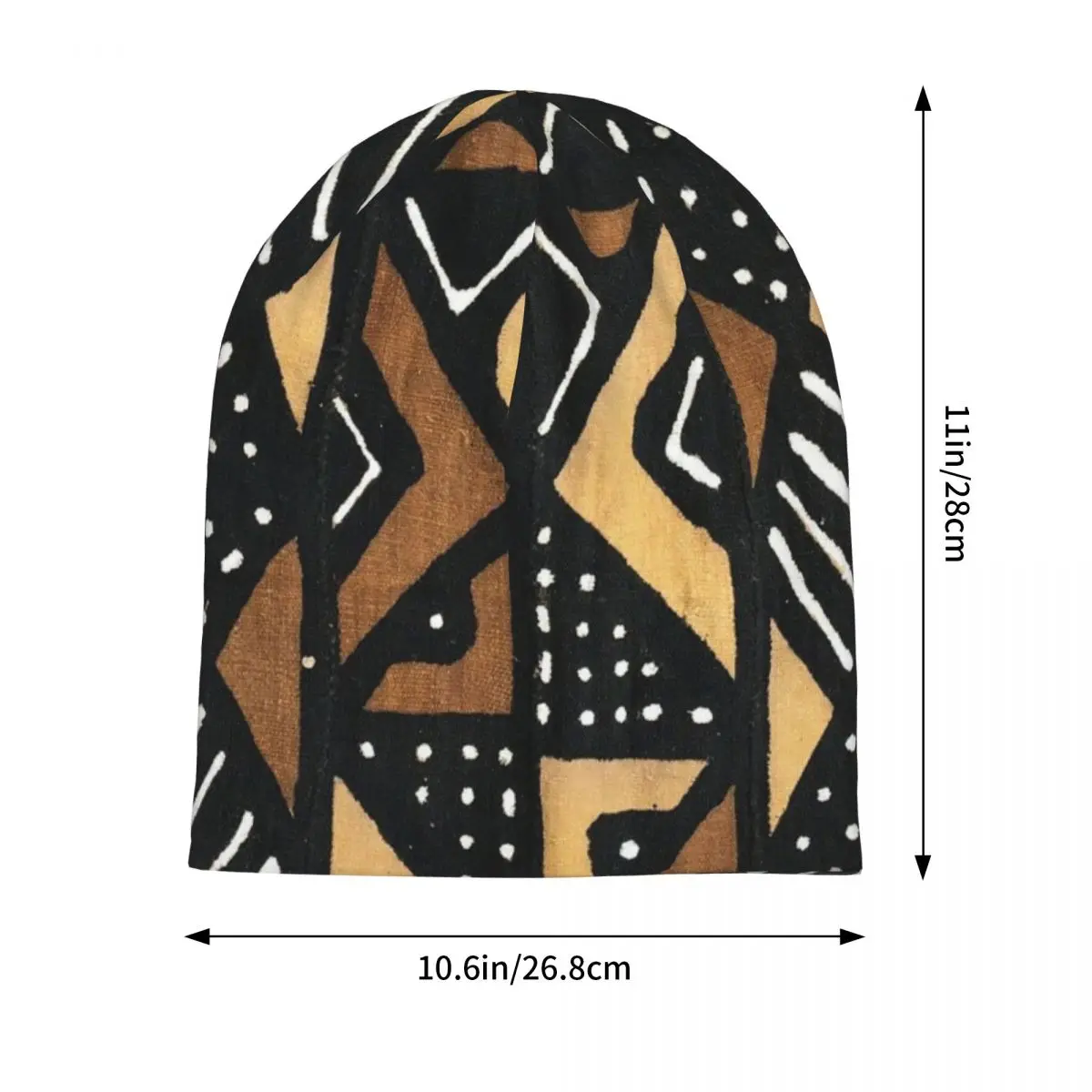African Bogolan Design Graphic Art Unisex Adult Beanies Caps Knitting Bonnet Hat Warm Hip Hop Autumn Winter Skullies Hats