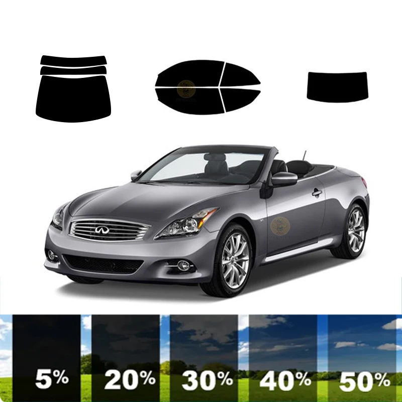 

precut Removable Window Tint Film For Car 100% UVR 5%-70%VLT Heat Insulation Carbon ﻿For INFINITI Q60 2 DR CONVERTIBLE 2014-2015