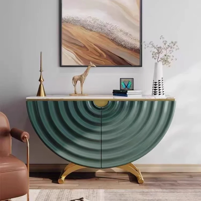 

Stainless steel metal cabinet large capacity storage shelf shelves Shoe cabinet Display green luxury living room furniture