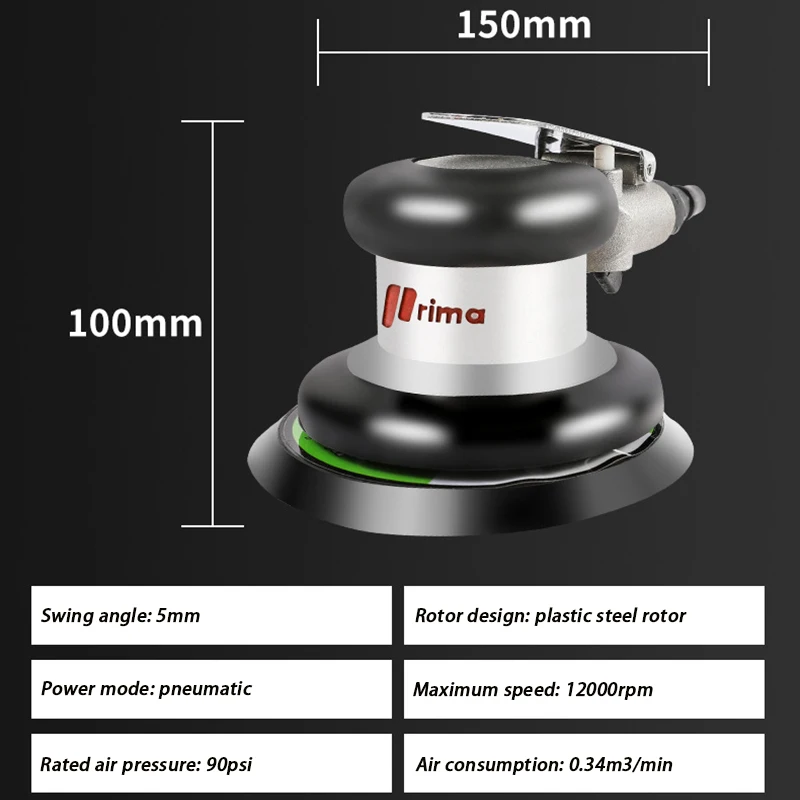 Automotive Professional Tools Pneumatic Grinder Sander Air Die Polishe Orbital Sande Polishing Machine Workshop Chamfer Tool