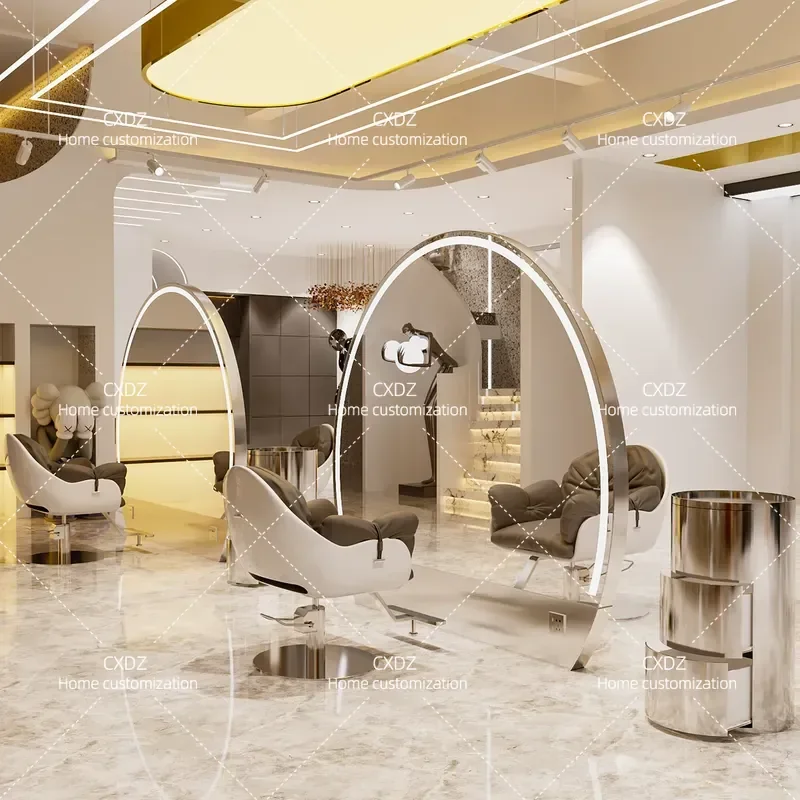 Double Sided Floor to Ceiling Hairdressing Mirror for Barber Shop Salon Hair Cutting Station Full Length Styling Mirror