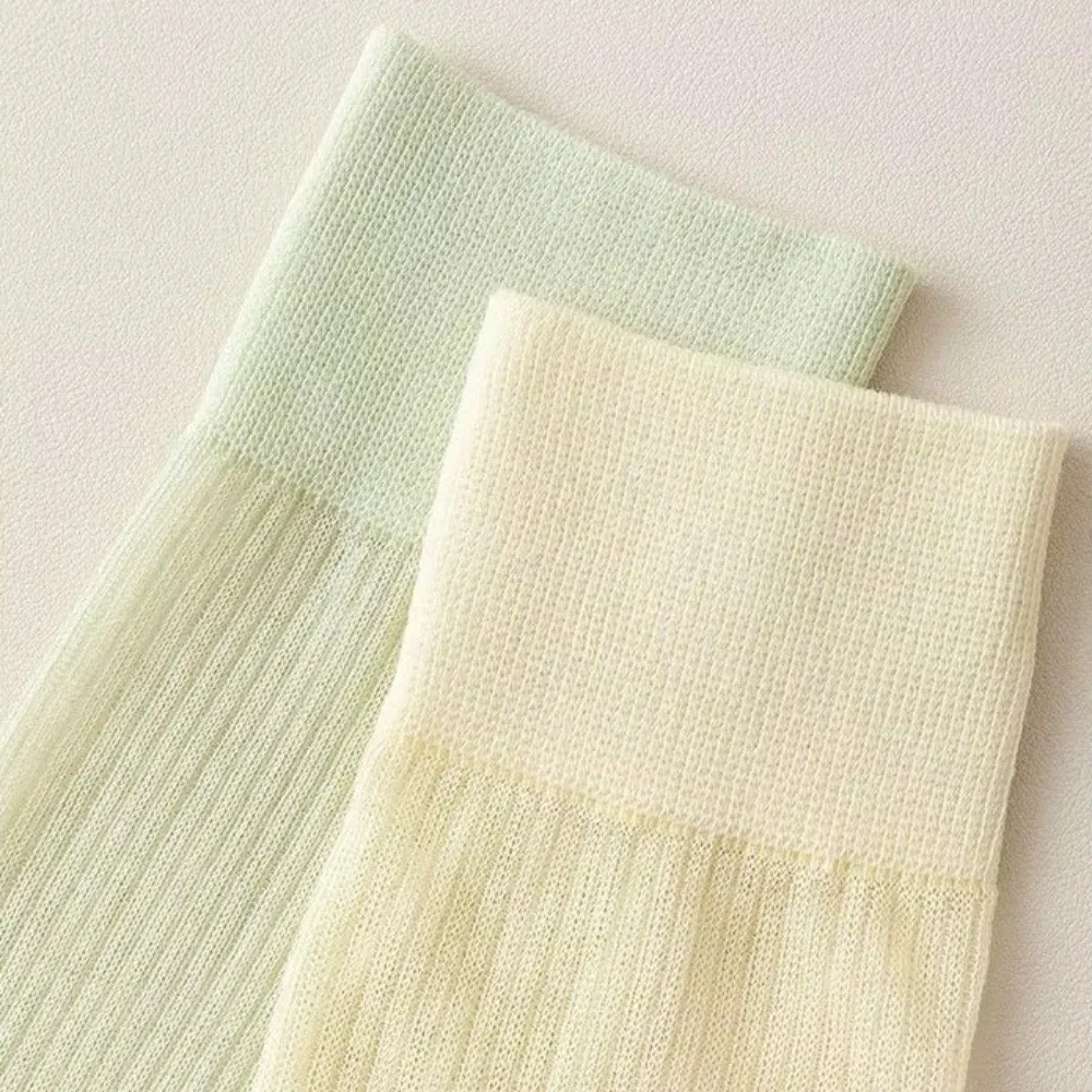 1Pair New Breathable Mesh Toe Socks Sweat Absorbing Solid Color Split Toe Socks Thin Material Five Toe Socks For Women