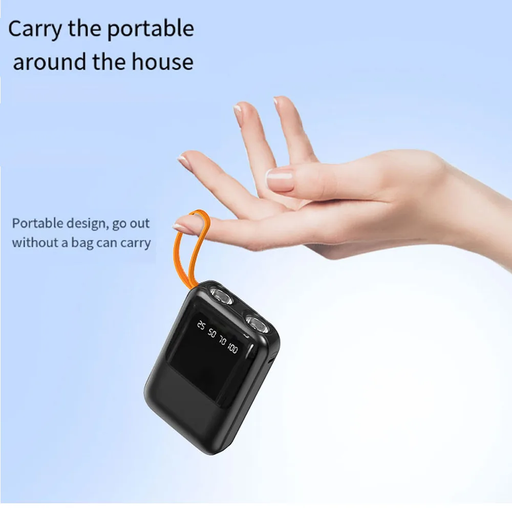 18650 Power Bank Fast Charging Powerbank Portable Battery Charger PowerBank For iPhone Xiaomi 4IN1 Mini Battery Storage Boxes