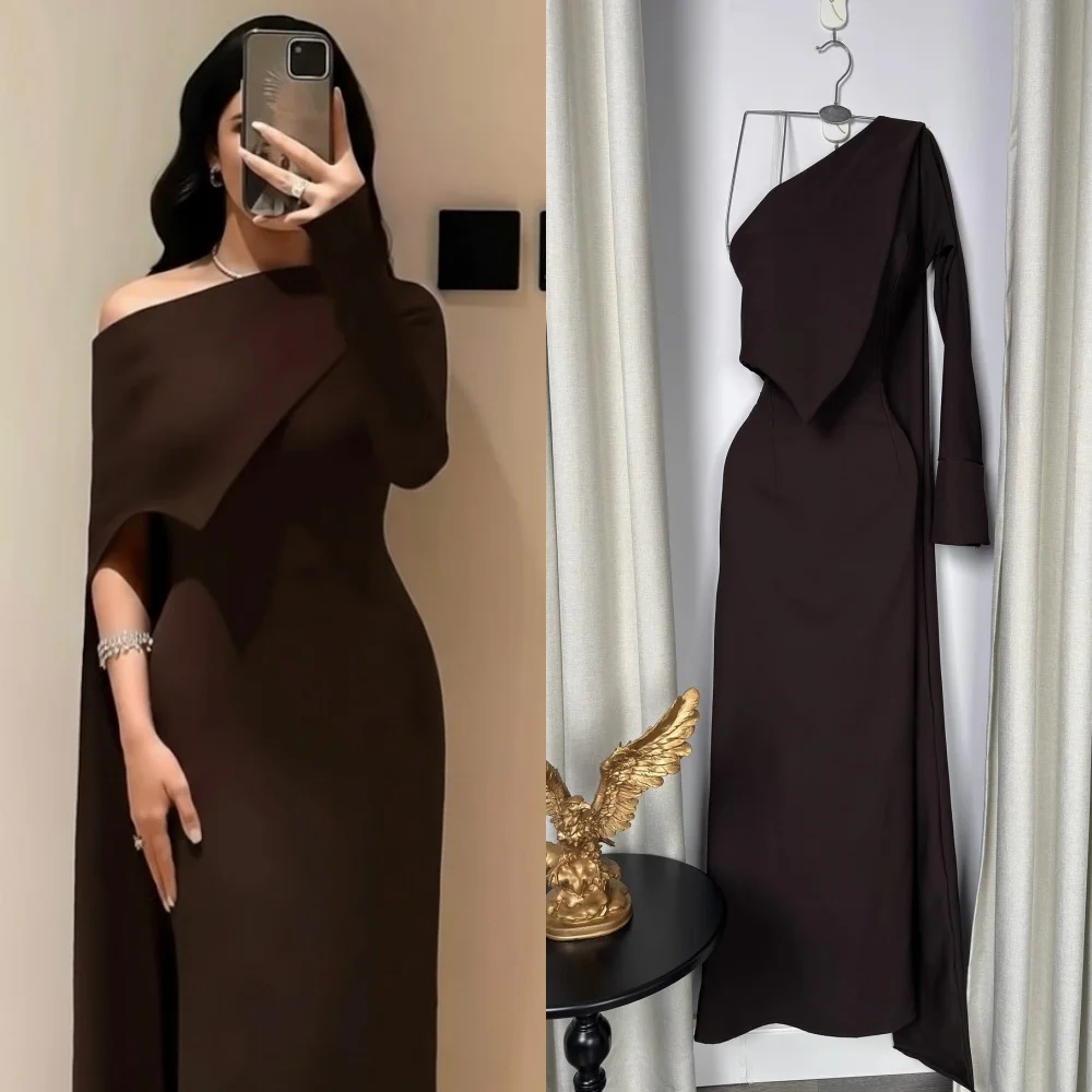 Customized Fashion Jersey Pleat A-line Off-the-shoulder Long Dresses Bespoke Occasion Quinceanera Chinese Style