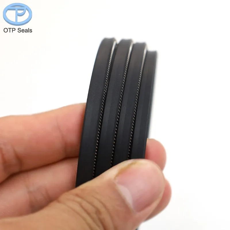 Custom Seals PTFE Spring Energized Cylinder Seal Polytetrafluoroethylene Add Carbon Fiber X Inclined Spring Sealing Solutions
