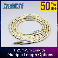 Shielding Silver 23AWG Litz OCC Earphone Cable For Hifiman Sundara Ananda v3 HE1000se HE1000v2 HE6se he400se Arya TypeS 8920