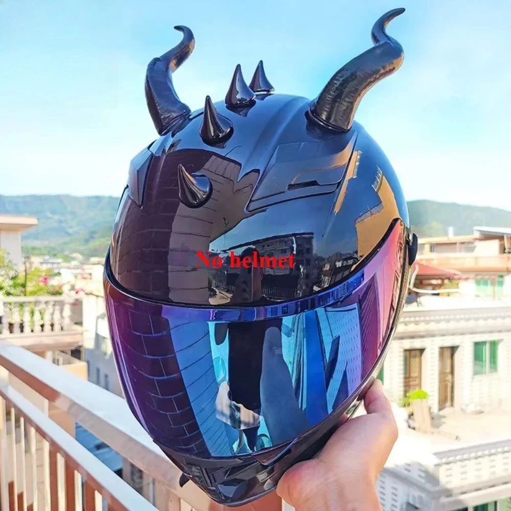 

Creative Personality Motorcycle Electric Helmet Decoration Devil's Horns Motorbike Helmet Accessories Stickers Cosplay Styling